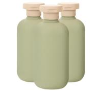Flaconi da Viaggio Ricaricabili 260ml in Pe con Tappo a Flip | Confezione 3 Pezzi, Colore Verde Chiaro, per Viaggi e Trasferte di Lavoro