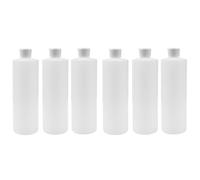 FLACONI IN PLASTICA DA 16 OZ CON TAPPO EROGATORE A RIBALTAMENTO PER LIQUIDI/OLI/SHAMPOO SET DA 6 6 TAPPI BIANCHI