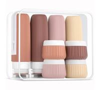 Flaconi in silicone a prova di perdite e comprimibili da 3 once, adatti for shampoo gel doccia, 8 pezzi, essenziali for la stagione dei viaggi Per Viaggio(Yellow)