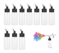 Flaconi per Aerografo, 30ml Flaconi per la Conservazione Vernice Bottiglie per Aerografo in PP Accessori per Pistole (10 Pezzi)