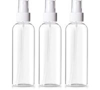Flaconi spray da 250 ml, portatili, ricaricabili, in plastica, vuoti, trasparenti, contenitori per trucco, cosmetici, viaggi puliti (3 pezzi)