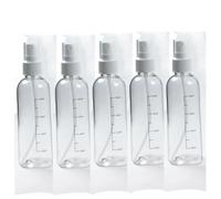 Flaconi Spray da Viaggio da 100ML 5 Pcs Bottiglie Spray Vuoto Ricaricabile Trasparente Fine Nebulizzazione in Plastica PET, Contenitore atomizzator Spray per Profumo, Tonico, Alcol, Cosmetici, Pulizia