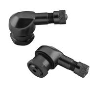 Flaconi Valvole Pneumatici Moto,Valvole per Cerchione,90 Gradi Universali per Moto in Alluminio,Adattatore per Copri Valvole Moto,Valvole per Pneumatici per Moto,Auto,Rimorchi di Camion,RV (Nero)