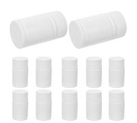 Flaconi Vuoti per Pillole 12 Pezzi con Tappo a Vite, 20ml Hdpe Bianco | Contenitore Medicinale Riutilizzabile, Anti Perdita e Leggero, per Piccole Dosi e Trasporto Quotidiano