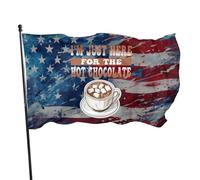 Flag 90X150Cm I'M Just Here For The Hot Chocolate Decorative Interno Bandiere Pirata Doppia Cucitura Bandieras Da Balcone Per Ristoranti,All'Aperto