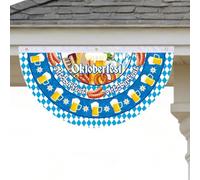Flag Buntings for Outside 90x48cm Oktoberfest Double-Stitched Decorative