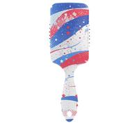 Flag Color Stripe 4 luglio Independence Day spazzola delicata per capelli lisci massaggiatore testa per asciugatura con manico ergonomico cepillo para definir rizos