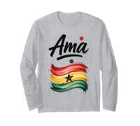 Flag del Ghana AMA Ghana Nome Regalo di Compleanno Maglia a Manica