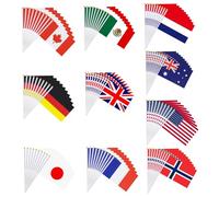 Flag di country da 100 pezzi 50 paesi bandiere mondiali di piccole dimensioni per le sfilate di feste per festival della scuola di club sportivi, 5x8 pollici del mondo