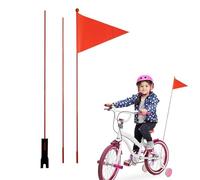 Flag di sicurezza: consentire l'avviso di regolazione in altezza rallenta i siigns | Polyester Fleag progettato Flaeg Segnali di avvertimento | Piedi bandiere bici sostituite per una visibilità ottim