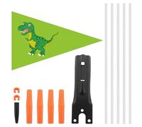 Flag di Sicurezza per Bici - Banner del Segnale Ciclistico Resistente alle Intemperie | TRASCORSO di ALTINIMENTO FLESCIBILE Pole di AVVISO di biccyle Outdoor, Marker Alta visibilità per Il COMMUTTURE