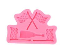 Flag Fondant Silicone Racing Car Casting | for Child Birthday