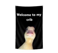 Flag Funny Duck - Benvenuto Il Mio Poster Del Presepe, Banchi Di Bandiera Banner Hangoble | Dorma Da Fondo per La Parete Della Camera Da Letto Dormo Del College, Decorazioni per Decorazioni per La Cas