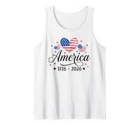 Flag Heart 1776-2026 250th Birthday USA Canotta