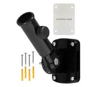 Flag Mount Bracket, Adjustable Rustproof Metal Holder, Pole Clamp Support for Balcony Deck Fence Wall Rail, Multi-Angle Aluminum Flagpole Stand for Outdoor Display Events Holiday Home Decoration