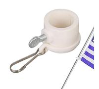Flag Mounting Clips - ABS, 2pcs Anti Wrap Swivel Rings | 360 Rotatable | Flagpole Hardware With Carabiners For Outdoor, Garden, Patio, Home, Flag Display