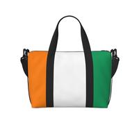 Flag of Cote D'Ivoire - Borsone da viaggio da donna, grande borsa da viaggio per weekender, borsa da palestra, borsa da ospedale per mamma, nero, Taglia unica