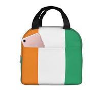 Flag Of Cote D'Ivoire Print Borsa Per Il Pranzo Riutilizzabile Borsa Pranzo Addensato Borse Termiche Per Viaggio Ufficio Palestra 22X20X13Cm