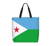 Flag of Djibouti - Borsa tote da donna, casual, riutilizzabile, borsa a tracolla multifunzione, grande capacità
