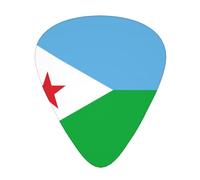 Flag of Djibouti - Set di 12 plettri per chitarra, resistenti, antiscivolo, diverse dimensioni, per chitarra elettrica, chitarra acustica, ukulele
