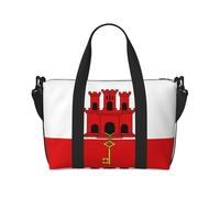Flag of Gibraltar - Borsone da viaggio da 40 l, con tracolla regolabile, ideale per palestra, sport, pesca, caccia, viaggi