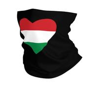 Flag of Hungary Heart Antivento Fascia per Capelli Antiscivolo Sciarpa A Mezza Faccia Ghetta da Collo per Escursionismo attività Arrampicata
