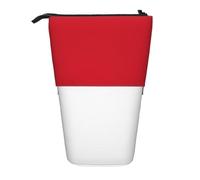 Flag of Monaco - Astuccio portamatite espandibile con supporto, tessuto Oxford multi-design, altezza regolabile, borsa cosmetica multiuso