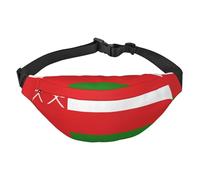 Flag of Oman - Marsupio a tracolla per ragazzi, grande, da viaggio, alla moda, per sport, corsa, ciclismo, viaggi, pesca, nero, taglia unica