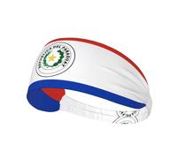 Flag of Paraguay, fascia elastica per lo sport, morbida, delicata sulla pelle, assorbe il sudore, traspirante, per vari sport all'aria aperta