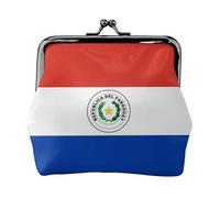 Flag of Paraguay - Portamonete da donna, rettangolare, con chiusura a bacio, tascabile, mini portamonete da donna