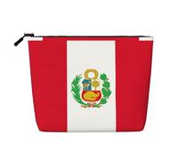 Flag of Peru Una borsa da viaggio versatile, ideale per routine quotidiane e viaggi di lavoro, Nero , Taglia unica, Beauty case