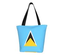 Flag of Saint Lucia Borsa a tracolla da donna, borsa a tracolla, borsa a tracolla, borsa a tracolla da viaggio per weekend, colore nero, taglia unica