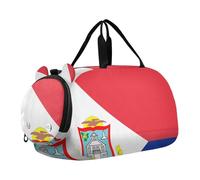 Flag Of Sint Maarten - Borsone per bambini, con scomparto per scarpe, multifunzione, per viaggi, sport,