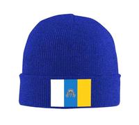 Flag of The Canary Islands Berretto in Maglia Traspirante Berretto A Maglia Elasticizzata Inverno Cappelli per Donna Motociclismo Ciclismo