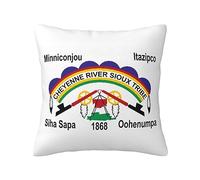 Flag of The Cheyenne River Sioux Tribe Copricuscini Comodo Fodere Cuscini Lusso Copricuscino per Salotto Balcone Divano 45X45Cm