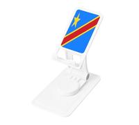 Flag of the Congo - Supporto da scrivania regolabile per iPhone e tutti i telefoni, rotazione a 360°, pieghevole integrato, base quadrata