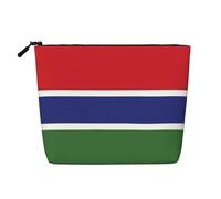 Flag of the Gambia Borsa da toilette e cosmetici da donna, borsa da toilette unisex, borsa per la cura personale, nera, taglia unica