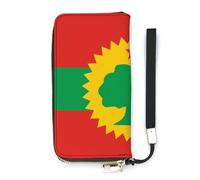 Flag of The Oromo Liberation Front Slim Wallet per le donne borsa lunga carino pochette da polso borsetta porta carte, Stile:, 20x10.5cm