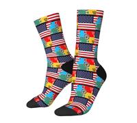Flag Of The Pleasant Valley City Council And America Donna Uomo Work Socks Comodi Calze Running Traspirante Calzettoni Sportivi Per Yoga Pilates Sport