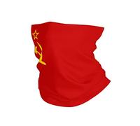 Flag of The Soviet Uomo Donna Fascia Collo Traspirante Passamontagna Tubolare Elastico Collo Ghetta per Sci Montagna Passeggiata Snowboard