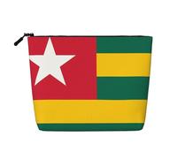 Flag of Togo, borsa per trucchi in finta canapa, grande capacità, organizer da viaggio per viaggi di lavoro e uso quotidiano