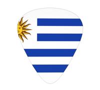 Flag of Uruguay - Set di plettri per chitarra, 12 pezzi, sottili, medi e spessi, adatti per chitarra, basso, chitarra elettrica e ukulele