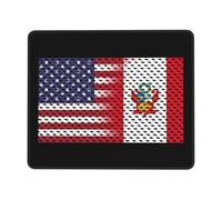 Flag of USA And Peru Tappetini per Il Mouse Antiscivolo Mousepad Liscio Tappetino Mouse per Casa Ufficio Laptop 25X30Cm