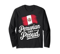 Flag Peru Girl Peruvian Sud America Paese Maglia a Manica
