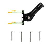 Flag Pole Holder, Adjustable Metal Bracket, Rust-Proof Aluminum Alloy Mount, verticale orizzontale Display, All-Weather Use for Railings, Beach, House, Sport, Eventi, Black