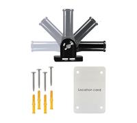Flag Pole Holder, Metal Bracket Adjustable, Rust-Proof Aluminum Alloy Mount, Heavy-Duty Weather-Resistant Clamp, Secure Multi Angle Support, Sports Events, Railings, Beach House