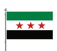 Flag Siria con bandiera siriana a doppio cucitura digitale a doppio cucitura in gamba, siriana
