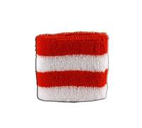 Flaggenfritze Set di 2 fasce per sudore a strisce rosse e bianche, 7 x 8 cm, per adulti e adolescenti, sport/fitness/yoga, accessori alla moda