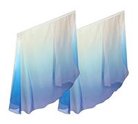 FLAGGI della CULITÀ 2PCS 87X55IN SEMICRI in Chiffon Lightweight Extensive elogio Dance Flags Dannone Adorazione a Colori per Dance Church Sports Meeting (Bianco a Blu)