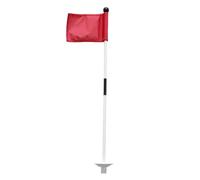 Flagle da golf - Paniera verde smontabile con in fibra di vetro | Accessorio portatile da 85 cm per prato/campi sabbiosi | Include tazza di fori (bandiera rossa, bianco